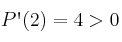 P\textsc{\char13}(2) = 4 >0