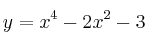y=x^4-2x^2-3