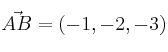 \vec{AB}=(-1,-2,-3)