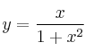 y = \frac{x}{1+x^2}