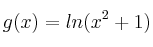 g(x)=ln(x^2+1)