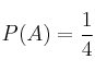 P(A)=\frac{1}{4}
