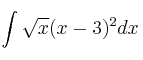 \int \sqrt{x} (x-3)^2 dx