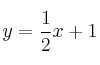 y = \frac{1}{2}x+1