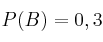 P(B)=0,3