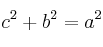 c^2+b^2=a^2