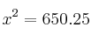 x^2 = 650.25