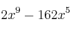 2x^9-162x^5
