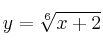 y = \sqrt[6]{x+2}
