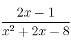 \frac{2x-1}{x^2+2x-8}