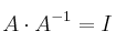 A \cdot A^{-1}=I