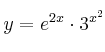 y = e^{2x} \cdot 3^{x^2}