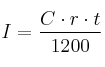 I = \frac{C \cdot r \cdot t}{1200}