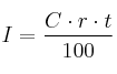 I = \frac{C \cdot r \cdot t}{100}