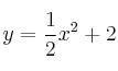 y=\frac{1}{2}x^2+2