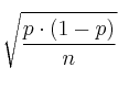 \sqrt{\frac{p \cdot (1-p)}{n}}