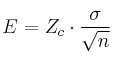 E = Z_c \cdot \frac{\sigma}{\sqrt{n}}