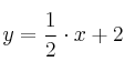 y=\frac{1}{2} \cdot x +2