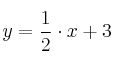y=\frac{1}{2} \cdot x +3