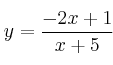 y = \frac{-2x+1}{x+5}