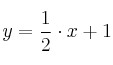 y=\frac{1}{2} \cdot x +1