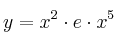 y = x^2 \cdot e \cdot x^5