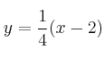 y = \frac{1}{4}(x-2)