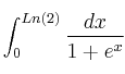 \int_0^{Ln(2)} \frac{dx}{1+e^x}