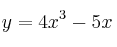 y = 4x^3-5x