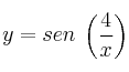 y = sen \: \left( \frac{4}{x} \right)