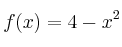 f(x)=4-x^2