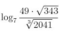 \log_7 \frac{49 \cdot \sqrt{343}}{\sqrt[3]{2041}}