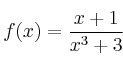 f(x) = \frac{x+1}{x^3+3}