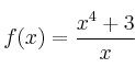 f(x) = \frac{x^4 + 3}{x}