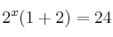 2^x(1+2)=24