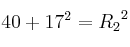 40+17^2= {R_2}^2