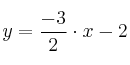  y  = \frac{-3}{2} \cdot x -2