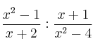 \frac{x^2-1}{x+2} : \frac{x+1}{x^2-4}