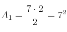 A_1=\frac{7 \cdot 2}{2} = 7 \cm^2