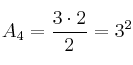 A_4=\frac{3 \cdot 2}{2} = 3 \cm^2