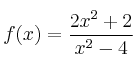 f(x) = \frac{2x^2+2}{x^2-4}