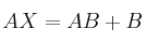 AX  = AB + B