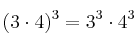 (3 \cdot 4)^3 =3^3 \cdot 4^3
