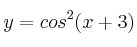 y = cos^2 (x+3)