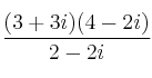 \frac{(3+3i)(4-2i)}{2-2i}
