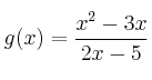 g(x) = \frac{x^2-3x}{2x-5}