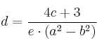 d=\frac{4c+3}{e \cdot (a^2-b^2)}