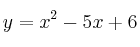 y = x^2 - 5x + 6
