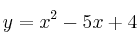 y=x^2-5x+4