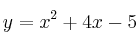 y = x^2 + 4x - 5